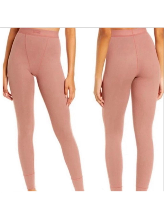 SKIMS Pants - Women's Skims Cotton Rib Thermal Leggings Pink Clay M Comfy Soft Loungewear
